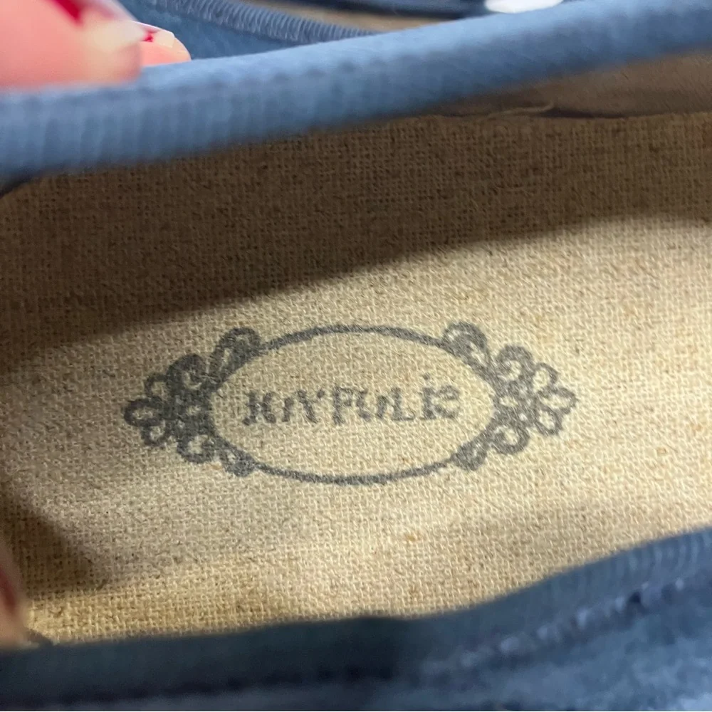 Joyfolie dark teal blue hazel mary Jane shoes flats gold accents girls size‎ 5 Y